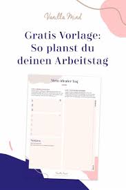 Hilfe Fur Deine To Do Liste Der Kostenlose Tagesplaner Von Vanilla Mind In 2020 To Do Liste Tagesplan Vorlagen Zeitmanagement