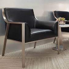 Bellini Modern Living Malibu Black Leather Accent Chair Malibu Black Furniture Leather Accent Chair Accent Chairs For Living Room