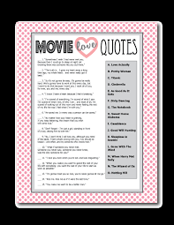 Well, this famous movie quotes trivia quiz consists of such dialogues, and you have to tell which movie a specific quote is from. Movie Love Quotes Printable Hover Me