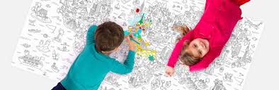 Kids can express their creativity alone or with friends, and use the poster as a tablecloth, wallpaper, or just for pure coloring fun. Giant Coloring Roll Large Omy