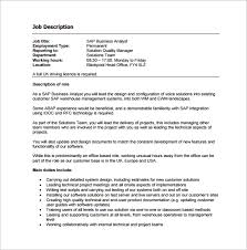 11 Business Analyst Job Description Templates Free Sample Example Format Download Free Premium Templates