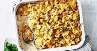 Garlic Bread Potato Bake Recipe Cooked Vegetables Cooking Recipes Cheesy Garlic Bread