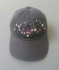Dark Wildflower Embroidered Baseball Hat Clothes Embroidery Diy Embroidery And Stitching Sewing Embroidery Designs