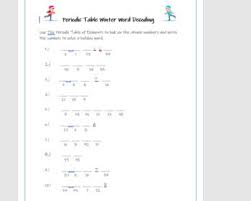 Periodic Table Winter Word Decoding Winter Words Decoding Words Decoding Activities