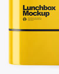 Download Glossy Lunch Box Mockup In Box Mockups On Yellow Images Object Mockups