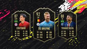 So könnte euer team mit thiago silva aussehen. Fifa 20 De Bruyne And Coutinho Headline Fut Team Of The Week Epl News Stadium Astro