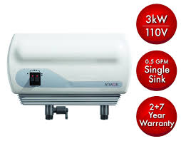 Atmor At 900 03 Single Sink 3kw 110v 0 5 Gpm Point Of Use Tankless Electric Water Heater And In 2020 Water Heater Tankless Water Heater Tankless Water Heater Electric