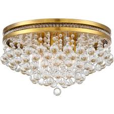 Mounting hardware included (flush mounts to a ceiling electrical box). Vienna Full Spectrum Ceiling Light Flush Mount Fixture Brass 15 1 4 Wide Clear Crystal For Bedroom Kitchen Living Room Hallway Target