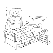 The bed is used for various human activities like bed room coloring page printable is also so interesting for kids to color it. Girls Bedroom Coloring Page Coloring Home