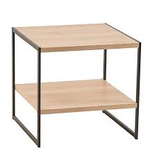 Closetmaid 1310 2 Tier Square Wood Side Table With Storage Shelf Natural Side Table With Storage Square Side Table Wood Side Table Wood