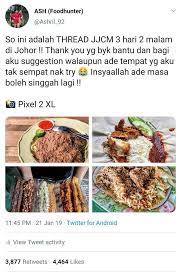 Asam pedas semabok, cendol kampung hulu. Siapa Yang Nak Jalan Jalan Cari Makan Makan Sedap Johor Facebook