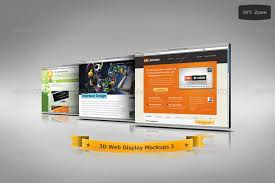 3d Web Page Display Mockups 3 Display Mockup Web Mockup Mockup