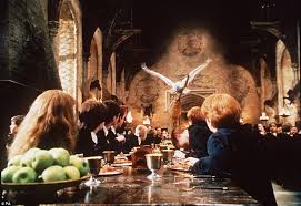 Ron weasley receives a howler from his mother. Harry Potter Super Fans Invited For The First Christmas Feast At Hogwarts Great Hall Daily Mail Online