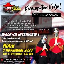 Maybe you would like to learn more about one of these? Lowongan Kerja Waroeng Sambal Tegal 2020 Cahloker