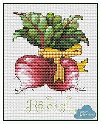 Radish Cross Stitch Pattern Pdf Xsd Instant Download Cross Stitch Pattern Maker Cross Stitch Charts Cross Stitch Patterns