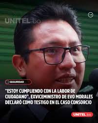 José Luis Quiroga, exviceministro de Evo Morales y tambien asesor del  exministro César Siles, prestó su declaración informativa este viernes en  calidad de testigo en el caso consorcio. La exautoridad habló de