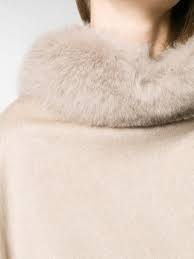1960s camel hair coat/overcoat true vintage brown long size s/m. Max Mara Fur Trimmed Poncho Neutrals Modes