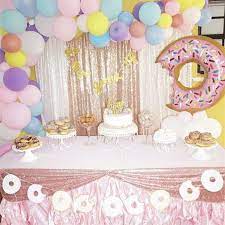 Omilut Sweet Donut Balloon One 1th Birthday Party Decoration Donut Baby Shower Girl Decor Donut Grow Up Balloon Supplies Banners Streamers Confetti Aliexpress