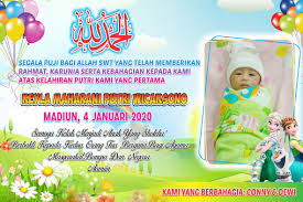 Cara membuat kartu aqiqah dengan photoshop youtube. Download Template Banner Kelahiran Cdr Mas Vian