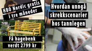 599,016 likes · 17,311 talking about this. Fa Hagebenk Verdt 2799 Kr Hbo Nordic Gratis I 3 Maneder Spar Penger Pa Tannlegen Youtube