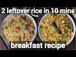 2 Easy Leftover Rice Recipe For Breakfast Lunch Pulihora Fried Rice With Leftover Rice Youtube Rice Breakfast Recipes Pulihora Recipe Fried Rice