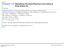 Six types of chemical reaction worksheet answers balance the following reactions and indicate which of the six types of chemical reaction are being represented: Example 7 1 Evidence Of A Chemical Reaction Ppt Download