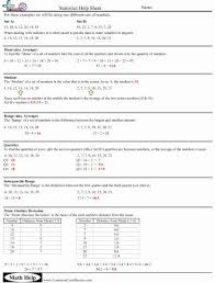 Mean Absolute Deviation Worksheet Beautiful Mean Absolute Deviation Worksheet In 2020 College Math Statistics Math Statistics Cheat Sheet