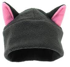 Amazon Com Mrawp Men S Black Fleece Cat Beanie Hat Black With Pink Ears Clothing Cat Beanie Beanie Hats Fleece Beanie