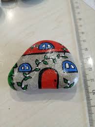 Tas Ev Boyama Magnet Painted Rocks Stone Art Crafts