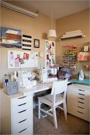 So here is my roundup over 50 of the coolest craft rooms i've come … 35 Inspiring Sewing Room Ideas For Small Spaces Small Craft Rooms Craft Room Design Small Sewing Space
