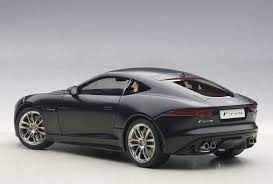 The engine is tuned to churn out 438 bhp and 580 nm of peak torque, while same engine is tuned to belt out 567 bhp in the sportier r variant. Jaguar F Type R Coupe Matt Black Autoart