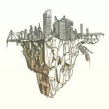 A Sketch Of Melbourne Australia After An Apocalypse Ceiling Lights Artwork Art