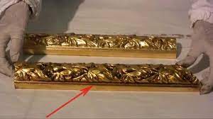 Bitumen Wax Creates A Uniform Aging Works Best On Flat Gold And Bitumen Of Judea Creates A More 3d Effect On Carved Cornice Fai Da Te Cornici Dipinte Cornici