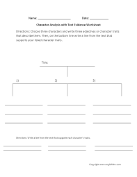 Englishlinx Com Character Analysis Worksheets