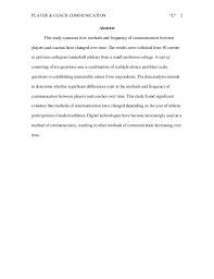 Any questions and thanked for their cooperation. Communication Research Paper Sample