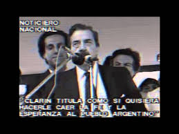 Resultado de imagen para presidencia de alfonsin anuncios de diarios