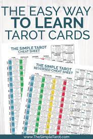 Free Tarot Cheat Sheet With Simple Tarot Card Meanings Tarot Card Meanings Tarot Learning Tarot Card Meanings Pdf