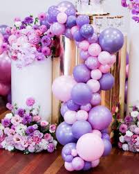 Pink And Purple Balloon Garland Purple Balloons Floral Birthday Party Baby Shower Purple