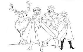 Kolorowanki z bajki kraina lodu. Kolorowanka Kraina Lodu 2 Anna Elsa Kristoff I Sven 13