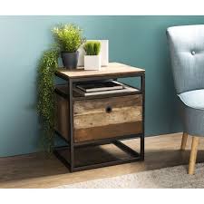 table de chevet industrielle bois recycle swing table de chevet industrielle table de chevet bois table de chevet metal