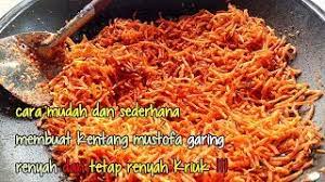 Blender bumbu balado, panaskan sedikit minyak goreng, lalu tumis bumbu bersama garam dan gula pasir. Cara Membuat Kentang Mustofa Renyah Kentang Balado Kering Youtube