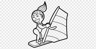 Windsurfing Surfboard Malbuch Zeichnen Surfen Winkel Bereich Arm Png Pngwing