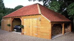Our garage shed kits are designed to accommodate one car, with additional space for you to customize to meet your specific needs. Prefabricated Self Build Timber Frame Garage Kits Carriage House Kits Build Your Own Garage