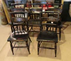 Bucks County Antique Gallery Inc Nichols And Stone Co Hitchcock Chairs Set Of 5 Shopsmall Nicholsandstone Chairs Dinning Dinning Chairs Chair Furniture