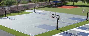 Kids can now safely play basketball in our backyard! Versacourt Commercial Indoor Outdoor Backyard Basketball Courts