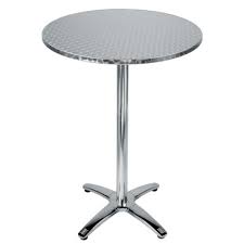 If simplicity is your virtue, then this end table is surely going to catch your eye. 28 Round Stainless Steel Bar Height Table