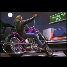 Mannmonday Monday Night Ride By Davidmann Easyriders Easyrider Easyridersmagazine 1993 Bikerart Mond David Mann Art David Mann Harley Davidson Art