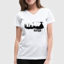 Konya Baskili Bayan Tisortu Urunler