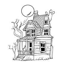 Printable Haunted House Coloring Pages Free Coloring Sheets