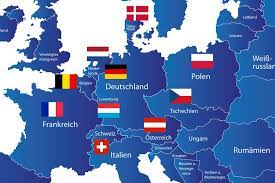· notiere unsere nachbarländer im uhrzeigersinn! Europa Karte Deutschland Nachbarlaender Mit Flaggen Lightbox B8384ef0 1171389 Jpg